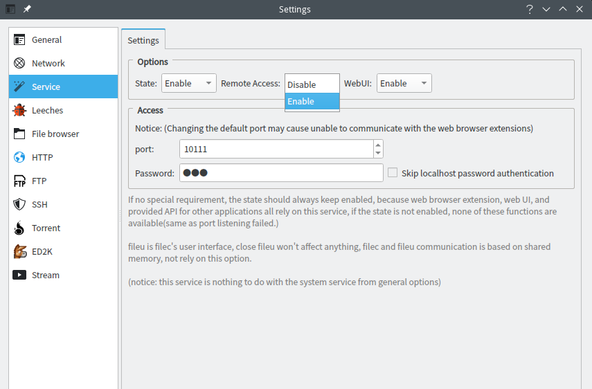 enable remote access