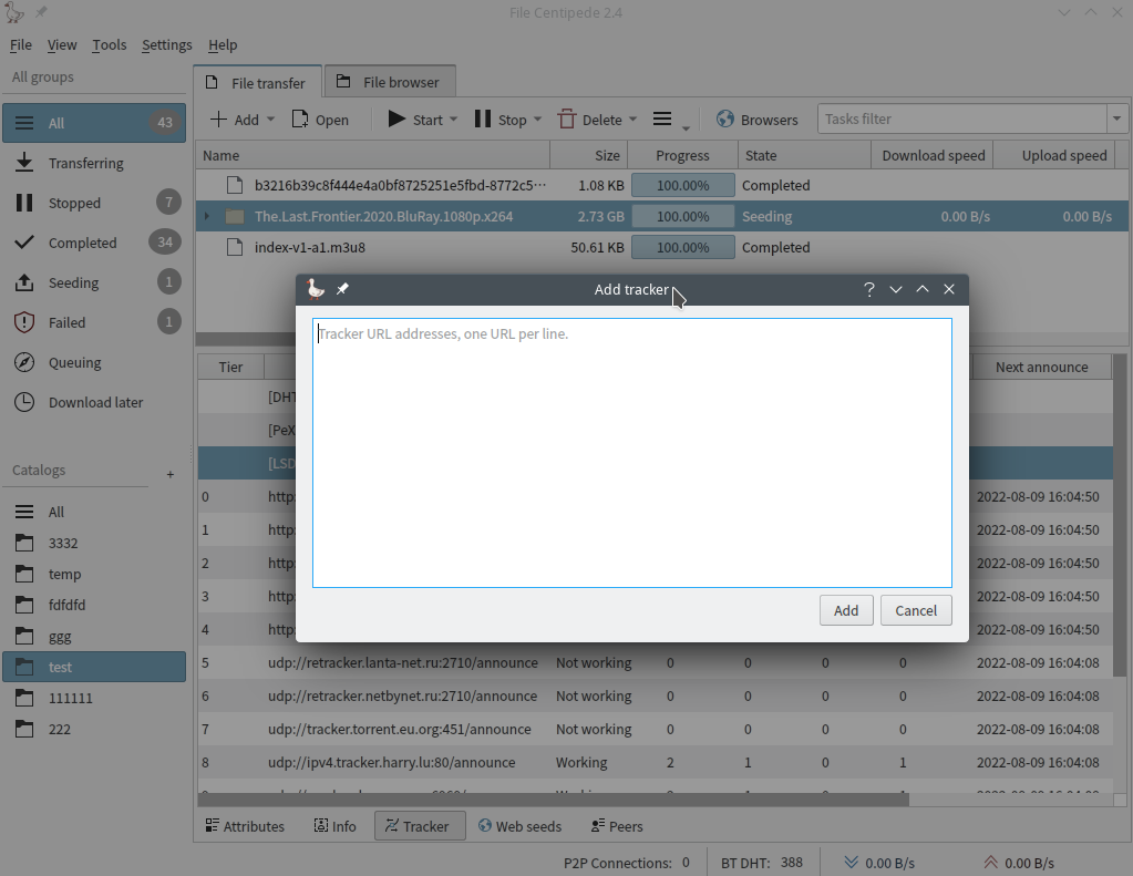 File Centipede Torrent tracker